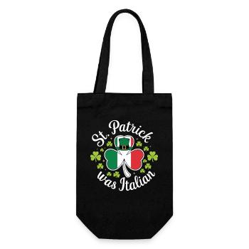 St Patrick War Italiener - Geschenkbeutel für Flaschen - Schwarz - Vorne
