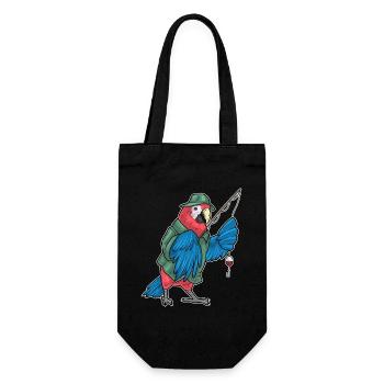Parrot Angler Fishing Rod Fishing Rod - Gift Bag for Bottles - black - Front