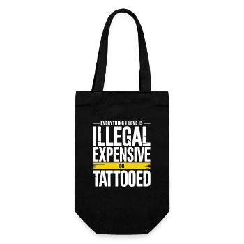 Tout ce que j’aime, c’est tatoué de Tätowiert tatoué - Sac à bouteille - noir - Devant
