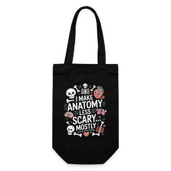 PT Educator I Make Anatomy Less Physiotherapy - Geschenkbeutel für Flaschen - Schwarz - Vorne