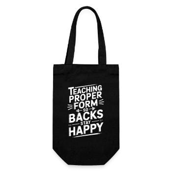 PT Educator Teaching Proper Form Movement Therapy - Geschenkbeutel für Flaschen - Schwarz - Vorne
