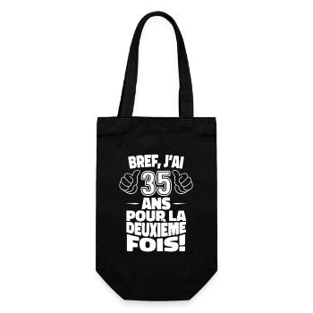 J’ai 35 Ans Pour La Deuxième Fois Anniversaire 70 - Sac à bouteille - noir - Devant