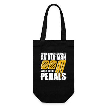 Never underestimate Car lover car guy mechanic - Gift Bag for Bottles - black - Front