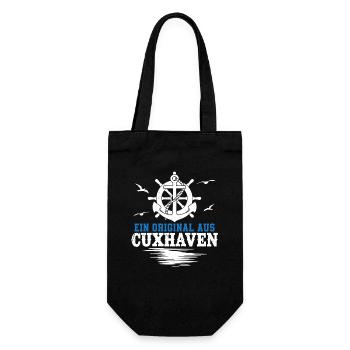 Cuxhavener EIN ORIGINAL AUS CUXHAVEN Lustig - Geschenkbeutel für Flaschen - Schwarz - Vorne