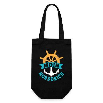 North Sea Holiday MOIN NORDDEICH Funny - Gift Bag for Bottles - black - Front