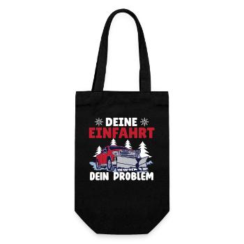Snowplow Driver YOUR DRIVEWAY YOUR PROBLEM - Gift Bag for Bottles - black - Front