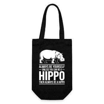Expressions d’hippopotames Blague hippopotame Cadeau d’hippopotame - Sac à bouteille - noir - Devant