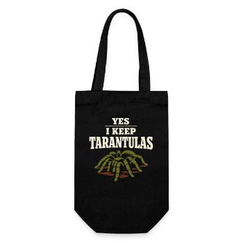 Tarantel Tarantel Halter Spinnenbesitzer - Geschenkbeutel für Flaschen - Schwarz - Vorne