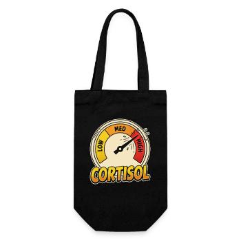 Cortisol Messpunkt T-Shirt - Geschenkbeutel für Flaschen - Schwarz - Vorne