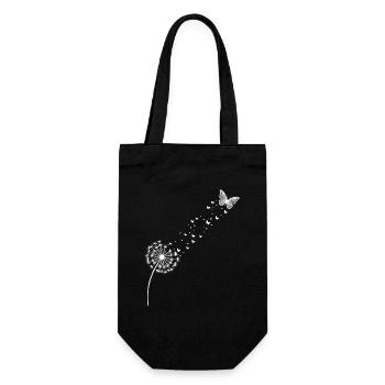 Pissenlit – Liberté au vent - Sac à bouteille - noir - Devant