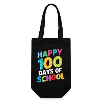 Happy 100 Days Of School - Gift Bag for Bottles - black - Front