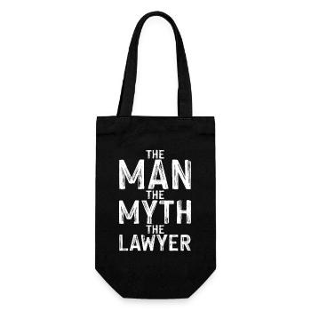 Mann Mythos Anwalt  - Geschenkbeutel für Flaschen - Schwarz - Vorne