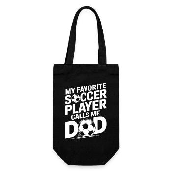 Mon joueur de foot préféré m’appelle papa - Sac à bouteille - noir - Devant