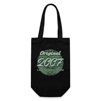 19th Birthday Man Woman 4 Years 2007 Gift - Gift Bag for Bottles - black - Front