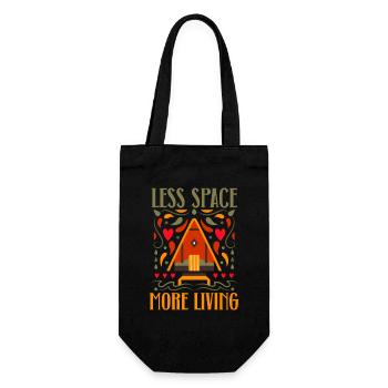 Tiny House Less Space More Living - Gift Bag for Bottles - black - Front