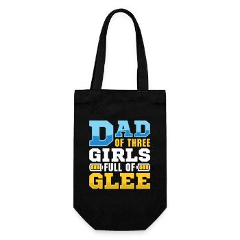 Père, père de trois filles et filles - Sac à bouteille - noir - Devant