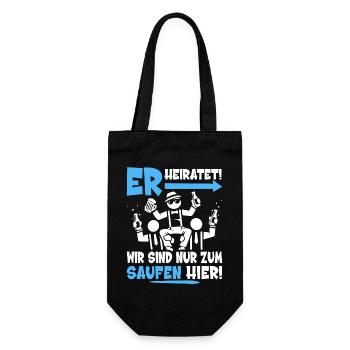 Bachelor Party T-Shirt Men Bachelor Party Rumbling - Gift Bag for Bottles - black - Front
