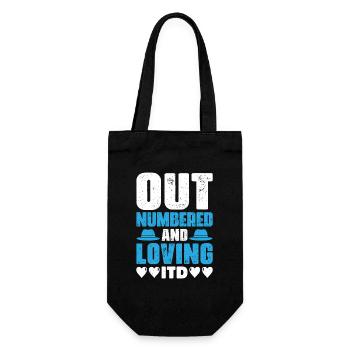 Dad father of three girls daughters - Gift Bag for Bottles - black - Front