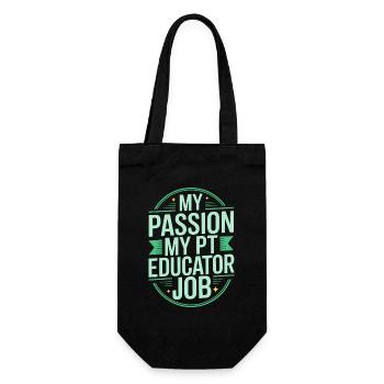 PT Educator My Passion My Movement Specialist - Geschenkbeutel für Flaschen - Schwarz - Vorne