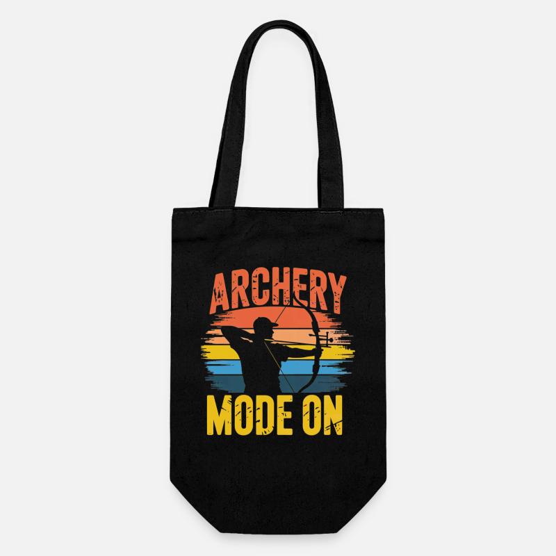 Mode tir à l’arc sur Retro Sunset - Sac à bouteille - noir