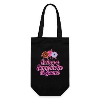 Being a Sugarholic is Sweet - Gift Bag for Bottles - black - Front