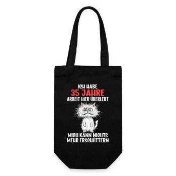 35th Anniversary of the Company Service Anniversary of Work - Gift Bag for Bottles - black - Front