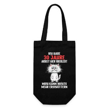30 Year Company Anniversary Service Anniversary Work - Gift Bag for Bottles - black - Front