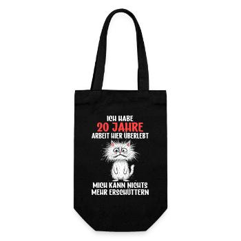 20th Company Anniversary Service Anniversary Work - Gift Bag for Bottles - black - Front