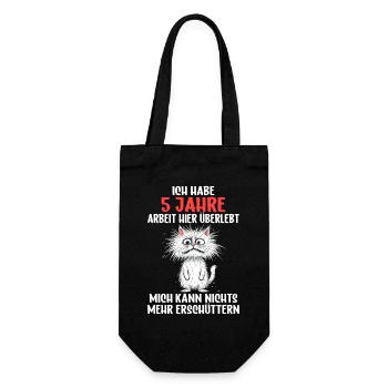 5 Year Company Anniversary Service Anniversary Work - Gift Bag for Bottles - black - Front