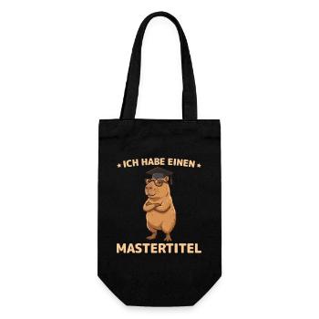 Master 2026 Capybara Master's Exam Passed - Gift Bag for Bottles - black - Front