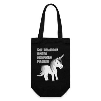 Licorne : J’ai besoin d’un peu de couleur aujourd’hui - Sac à bouteille - noir - Devant