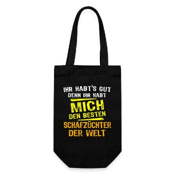 Sheep Farmer Gift - Gift Bag for Bottles - black - Front
