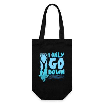 Diver Scuba Diving Diving I Only Go Down - Gift Bag for Bottles - black - Front