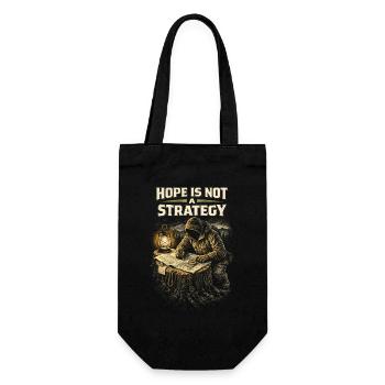 Prepper Survivalist Hope Is Not A Strategy - Gift Bag for Bottles - black - Front
