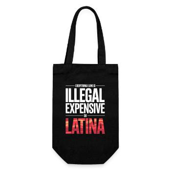 Tout ce que j’aime est illégal, cher ou latina - Sac à bouteille - noir - Devant