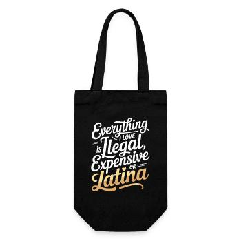 Tout ce que j’aime est illégal, cher ou latina - Sac à bouteille - noir - Devant