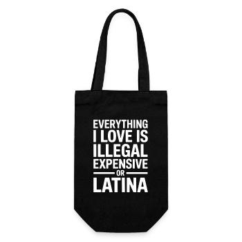 Tout ce que j’aime est illégal, cher ou latina - Sac à bouteille - noir - Devant