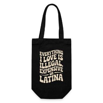 Tout ce que j’aime est illégal, cher ou latina - Sac à bouteille - noir - Devant