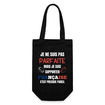 French Rugby Supporter Humor - Gift Bag for Bottles - black - Front