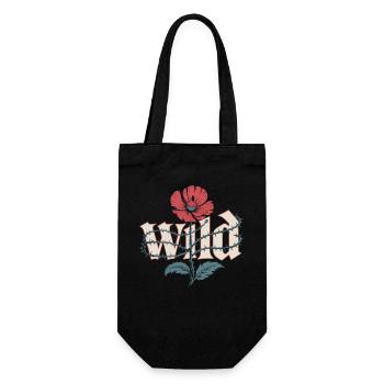 Chemise de fleurs sauvages avec motif de pavot - Sac à bouteille - noir - Devant