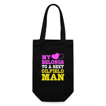 Oil Field Wife Oil Rig Oil Rig - Gift Bag for Bottles - black - Front