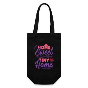 Tiny House Home Sweet Tiny Home - Geschenkbeutel für Flaschen - Schwarz - Vorne