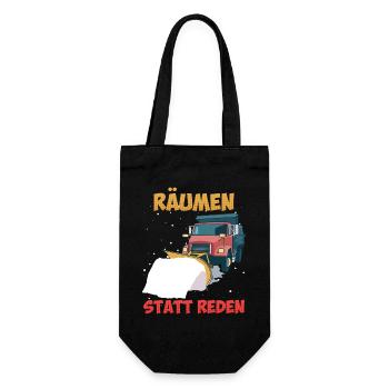 Winter service CLEARING INSTEAD OF TALKING Funny things - Gift Bag for Bottles - black - Front
