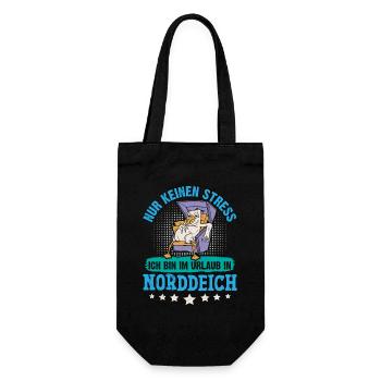 JUST DON'T STRESS I'M ON HOLIDAY IN - Gift Bag for Bottles - black - Front