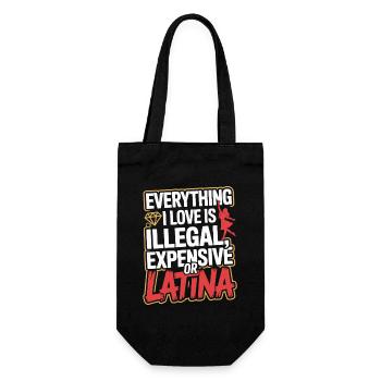Tout ce que j’aime est illégal, cher ou latina - Sac à bouteille - noir - Devant