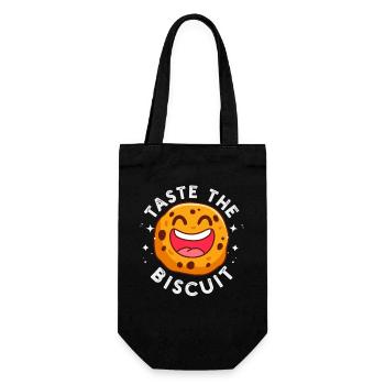 Cheerful Cookie Emoticon Logo - Gift Bag for Bottles - black - Front