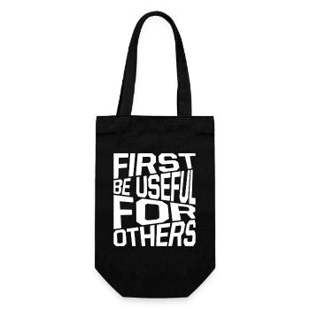 Citation d’un travailleur social d’abord : être utile aux autres - Sac à bouteille - noir - Devant