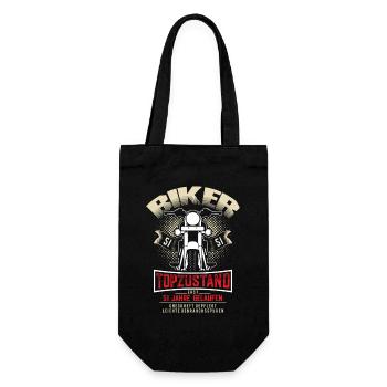51st Birthday Motorcyclist Motorcycle - Gift Bag for Bottles - black - Front