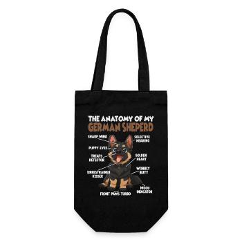 German Shepherd Dog Dog - Gift Bag for Bottles - black - Front