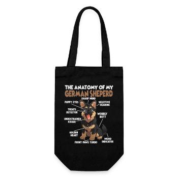 German Shepherd Dog Owner T Shepherd - Gift Bag for Bottles - black - Front
